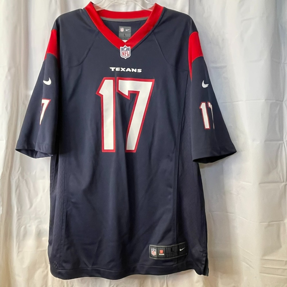 Nike Houston Texans #17  Brock Osweiler NFL Jersey Navy Mens L Football Game Day